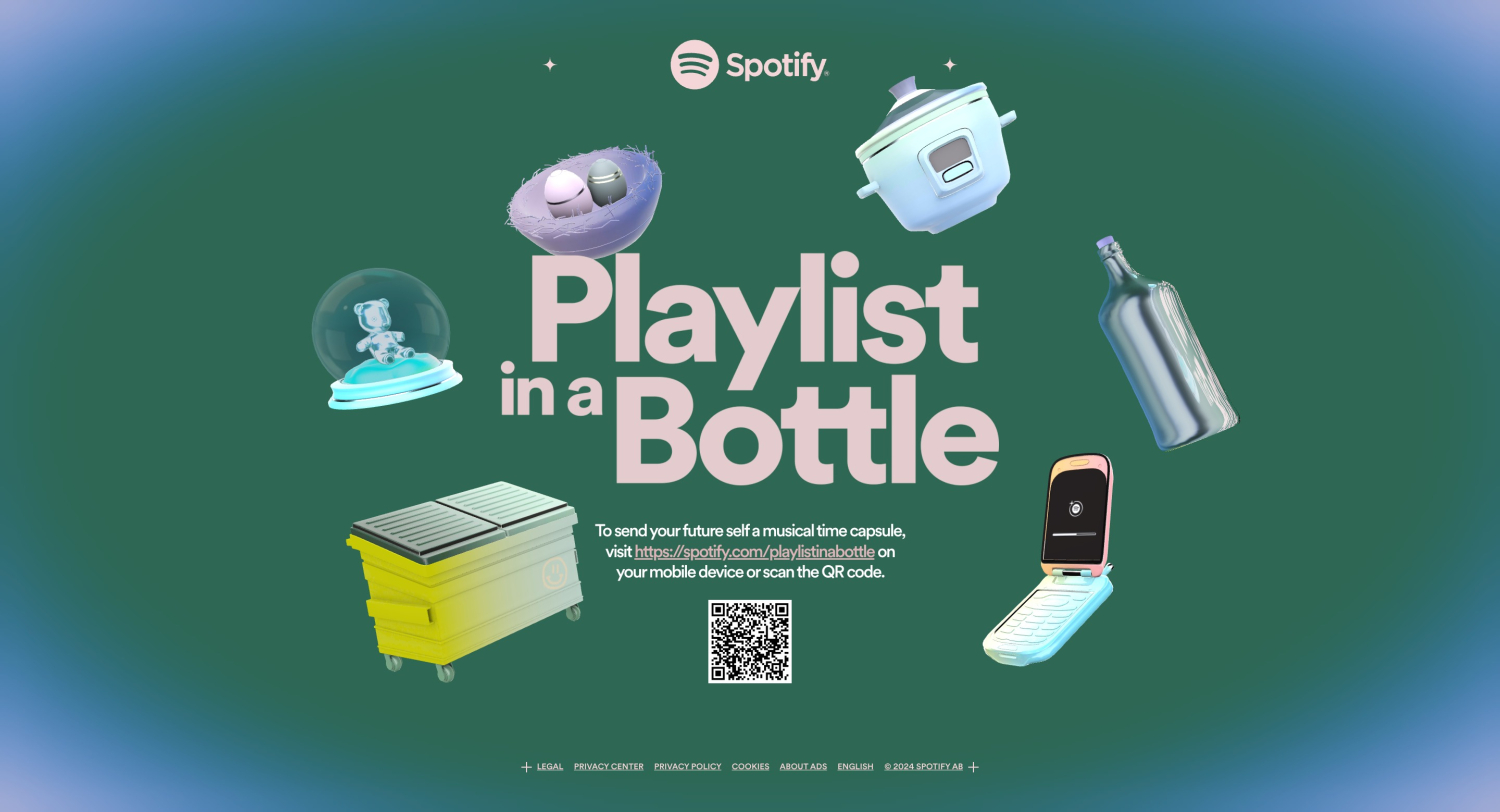 Playlist in a Bottle by Spotify BRIK GALLERY 国内最大規模のWebデザインやコンテンツの